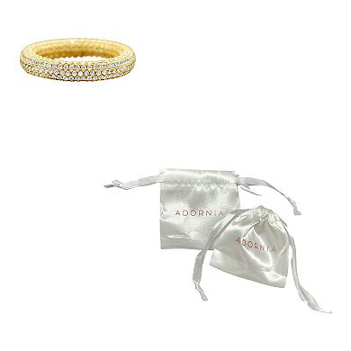 Adornia 14k Gold Plated Cubic Zirconia Pave Ring