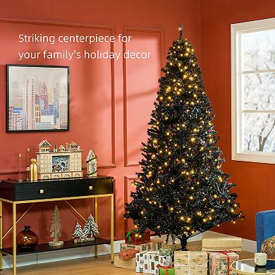 HOMCOM 7.5' Prelit Artificial Christmas Xmas Tree White LED 1346 Tip