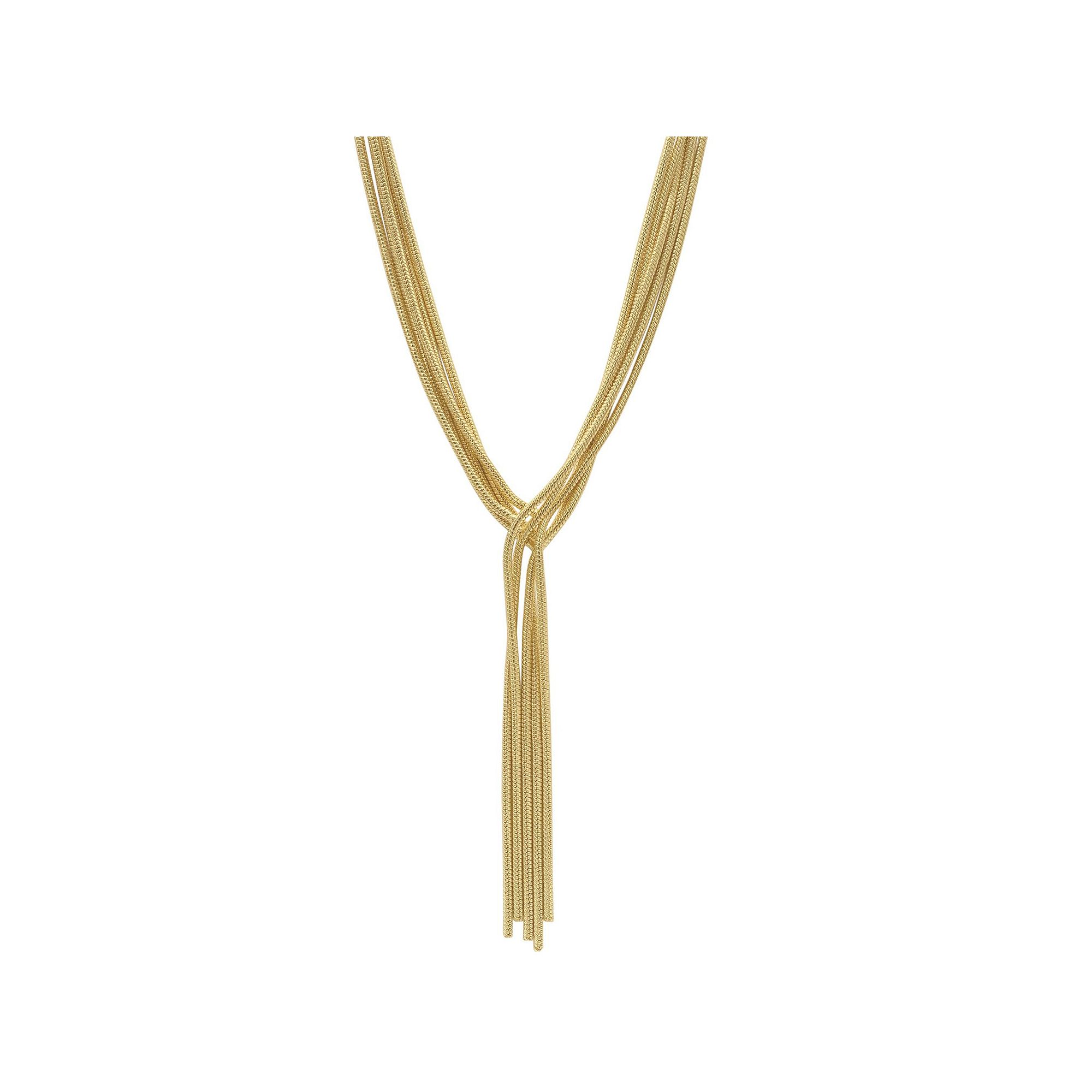 Adornia Gold Tone Wheat Chain Necklace, Womens