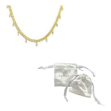 Adornia 14k Gold Plated Cubic Zirconia Collar Necklace