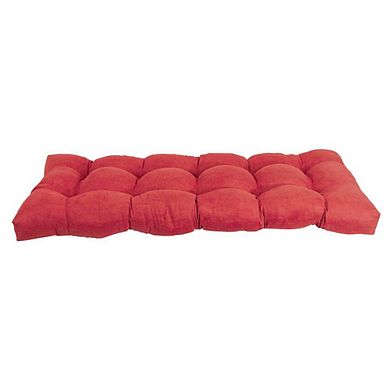 Blazing Needles 51-inch by 19-inch Tufted Solid Microsuede Bench Cushion