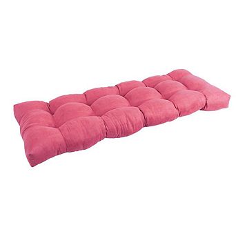 Blazing Needles 51-inch by 19-inch Tufted Solid Microsuede Bench Cushion
