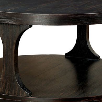 Carrie Transitional Coffee Table, Antique Black