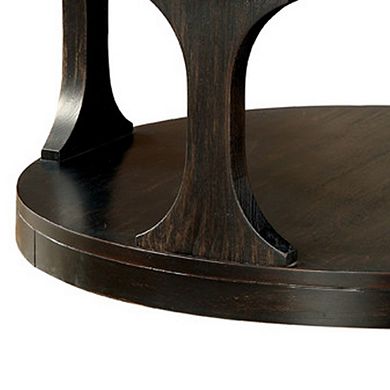 Carrie Transitional Coffee Table, Antique Black