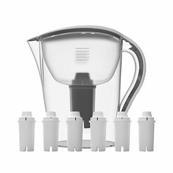 Drinkpod Alkaline Water Pitcher 2.5L Capacity Includes 6 X Alkaline Filters