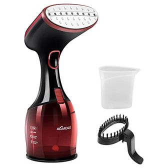 Aemego Handheld Steamer for Clothes, Clothes Steamer, Travel Garment Steamer & Portable Clothing Steamer, 2-in-1 Fabric Wrinkle Remover, 300ml Water Tank