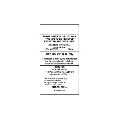 Lumbar Down Alternative White Bed Pillow - 16" x 44"