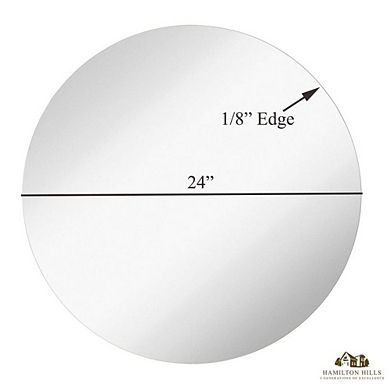 Contemporary Glass Circle Wall Mirror For Bedroom, Bathroom And Living Rooms