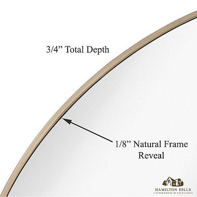 Contemporary Glass Circle Wall Mirror For Bedroom, Bathroom And Living Rooms