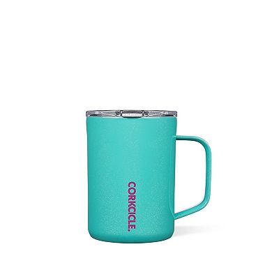 Corkcicle Sparkle 16 Oz Coffee Mug Triple Insulated Stainless Steel Cup, Mermaid
