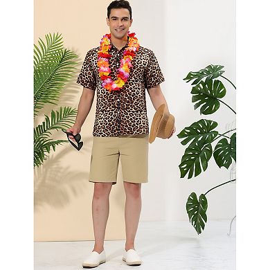 Men's Animal Print Short Sleeves Casual Summer Printed Shirts