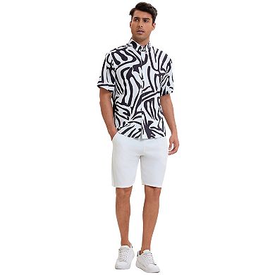 Men's Animal Print Short Sleeves Casual Summer Printed Shirts