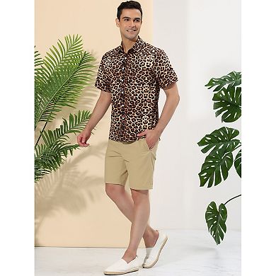 Men's Animal Print Short Sleeves Casual Summer Printed Shirts