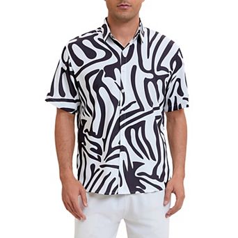 Men's Animal Print Short Sleeves Casual Summer Printed Shirts