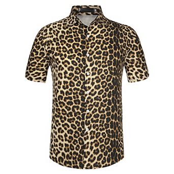 Men's Animal Print Short Sleeves Casual Summer Printed Shirts