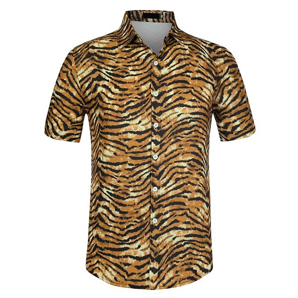 Animal Print Dress Shirt Mens Buy Mens Leopard Dress Shirt 2026 2023 New Men  S Shirt