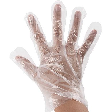 1000-Piece Disposable Gloves  Latex Free Plastic Food Prep Gloves for Cooking, Food Handling, Kitchen, BBQ, Cleaning  Clear, One Size Fits Most
