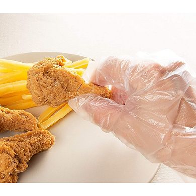 1000-Piece Disposable Gloves  Latex Free Plastic Food Prep Gloves for Cooking, Food Handling, Kitchen, BBQ, Cleaning  Clear, One Size Fits Most