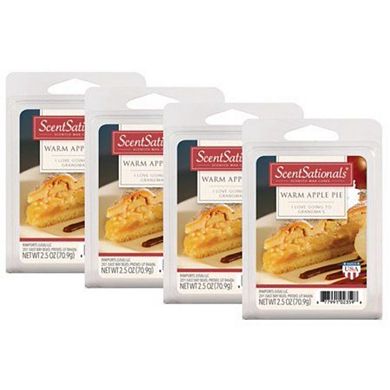 Scentsationals Warm Apple Pie 2.5 oz Fragrant Wax Melts - 4 Pack