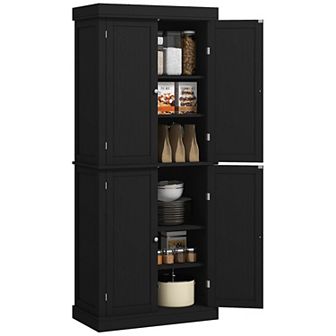 Homcom 72" Kitchen Pantry Storage Cabinet With 4 Doors
