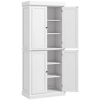 HOMCOM 72inch Kitchen Pantry Storage Cabinet with 4 Doors