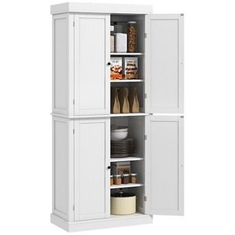 HOMCOM 72inch Kitchen Pantry Storage Cabinet with 4 Doors