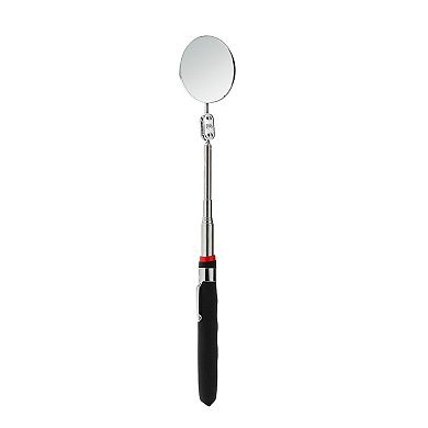 Juvale 2-Pack Round 2-Inch Telescoping Inspection Mirror, Extends up to 24.5 Inches, Black