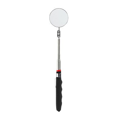 Juvale 2-Pack Round 2-Inch Telescoping Inspection Mirror, Extends up to 24.5 Inches, Black