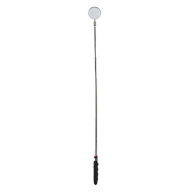 Juvale 2-Pack Round 2-Inch Telescoping Inspection Mirror, Extends up to 24.5 Inches, Black