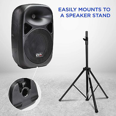 LyxPro 10" Active PA Speaker System, Portable Active Bluetooth Speaker w/Equalizer