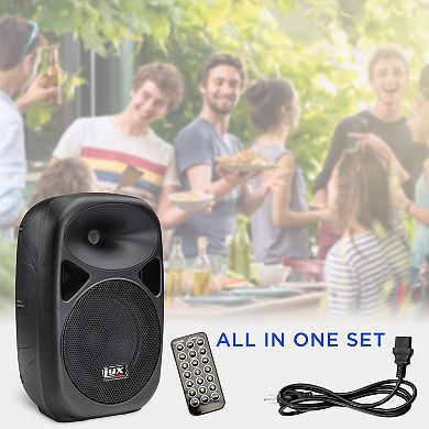LyxPro 10" Active PA Speaker System, Portable Active Bluetooth Speaker w/Equalizer