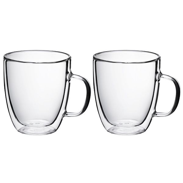 Double Wall Glass Coffee Mugs With Handle, Perfect For Tea and Coffee