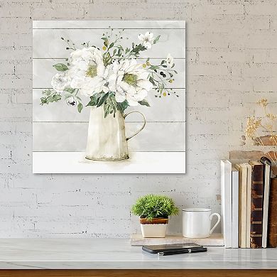 Courtside Market White Farmhouse Bouquet Canvas Wall Art