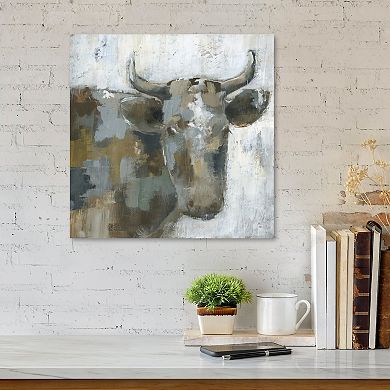 Courtside Market Calico Cow Canvas Wall Art