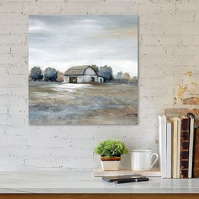 Courtside Market Pasture and White Barn Canvas Wall Art