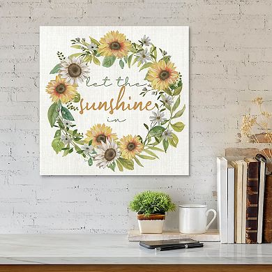 Courtside Market Sunshine Wreath Canvas Wall Art