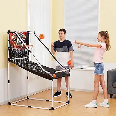 Lancaster 2 Player Junior Indoor Arcade Basketball Dual Hoop Shooting Game Set