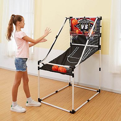 Lancaster 2 Player Junior Indoor Arcade Basketball Dual Hoop Shooting Game Set