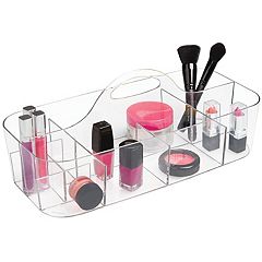 mDesign Plastic Portable Makeup Storage Organizer Tote Caddy Bin - 2 Pack