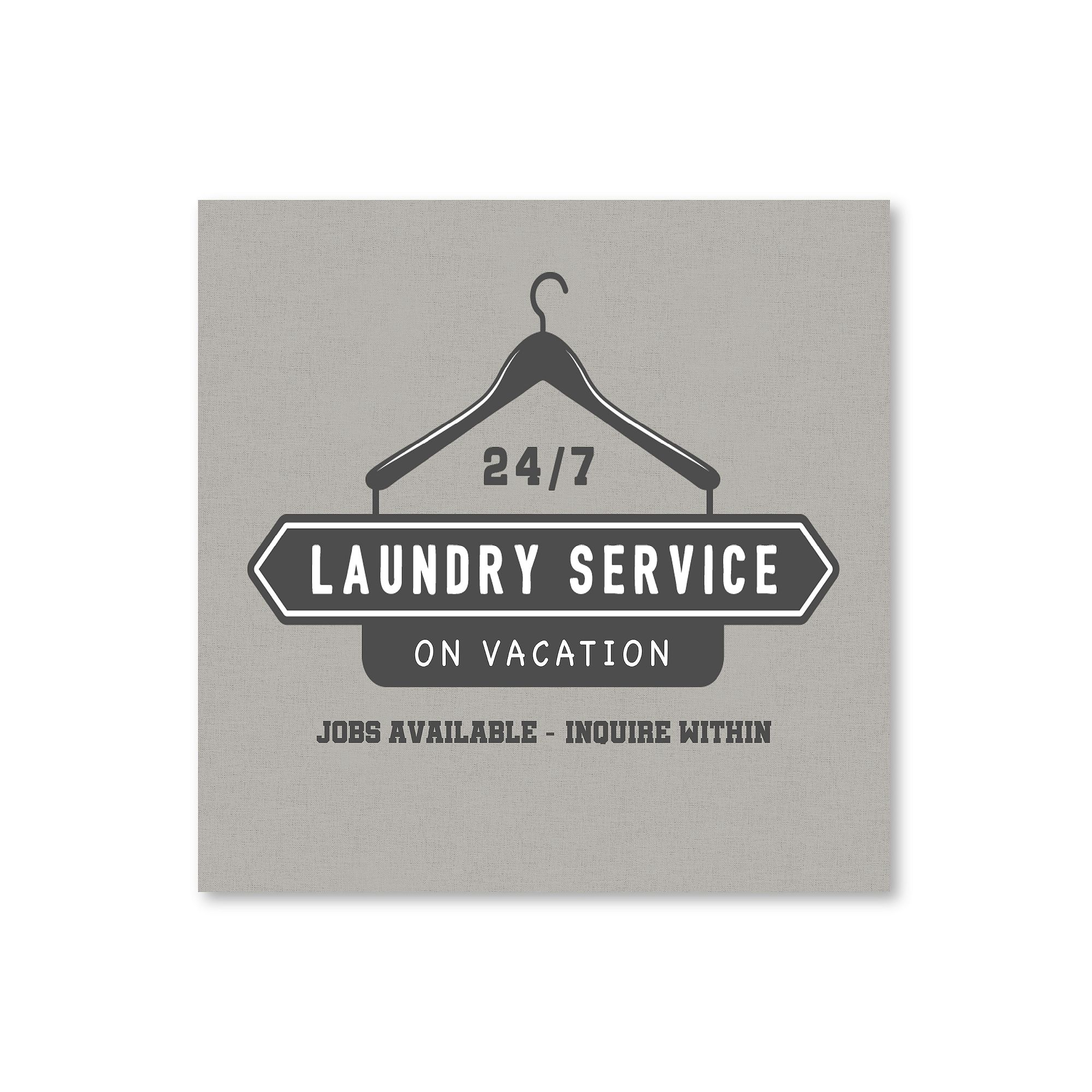 COURTSIDE MARKET Laundry Service Canvas Wall Art, Multi