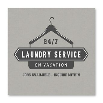 COURTSIDE MARKET Laundry Service Canvas Wall Art