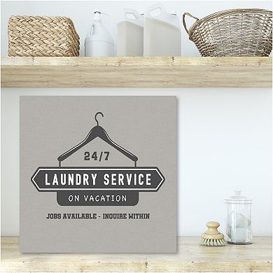 COURTSIDE MARKET Laundry Service Canvas Wall Art