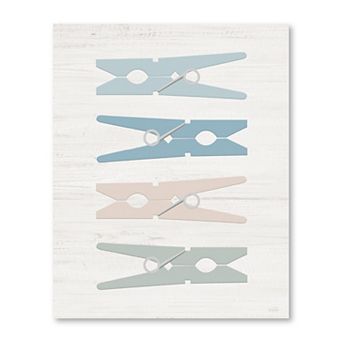 COURTSIDE MARKET Laundry Pins Canvas Wall Art