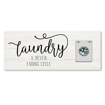 COURTSIDE MARKET Never Ending Laundry Canvas Wall Art