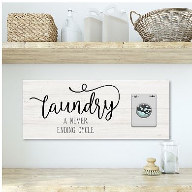 COURTSIDE MARKET Never Ending Laundry Canvas Wall Art