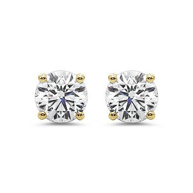 Made For You 10k Gold 1/10 Carat T.W. Certified Lab Grown Diamond Stud Earrings