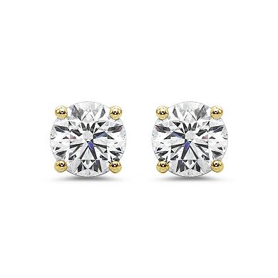 Made For You 10k Gold 1/10 Carat T.W. Certified Lab Grown Diamond Stud Earrings