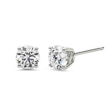 Made For You 10k Gold 1 1/2 Carat T.W. Certified Lab Grown Diamond Stud Earrings
