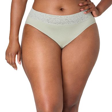 Bali 3-Pack Modern Seamless Lace Trim Hi Cut Underwear DFMLB3