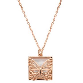 City Luxe Mother-of-Pearl Butterfly Necklace